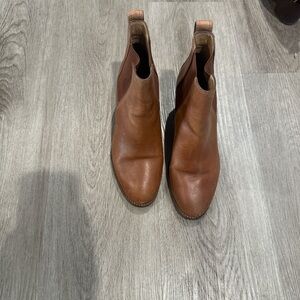 Madewell Tan Leather Ankle Boots